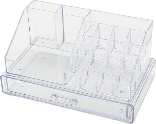 KRC-005 Makyaj ve Takı Organizeri 23.3x13.5x11.5cm Tek Kat ÇEKMECE+16 Bölme Düz