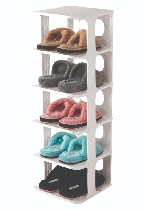Luxury Shoe Rack OM-0910-1023-0282 Blanche Lüks Ayakkabılık 5 Katlı Beyaz