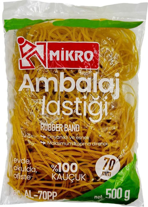 Mikro Kauçuk 500 gr BOY:220mm KALINLIK:140mm GENİŞLİK:140mm Paket Ambalaj Para Lastik
