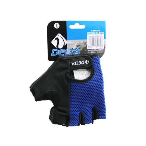 Yukon Delta Armour Fıtness Gloves Sporcu Eldiveni Fileli L Large Parmaksız Mavi /Siyah