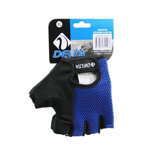 Yukon Delta Armour Fıtness Gloves Sporcu Eldiveni Fileli Parmaksız Mavi /Siyah XL