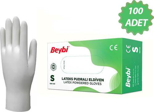 Beybi Muayene Eldiveni 100 Adet Lateks Pudralı