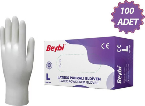 Beybi Muayene Eldiveni 100 Adet Lateks Pudralı