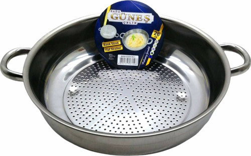 Güneş Süzek Metal Süzgeç 26cm NO-1 Basık Kulplu