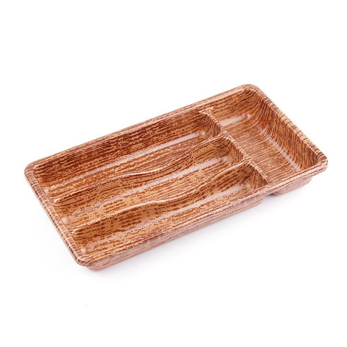 BRNS-10887 Çekmece İçi Kaşıklık 36x20cm 4 Bölmeli Ahşap Renk