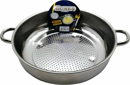 Güneş Süzek Metal Süzgeç 28cm NO-2 Basık Kulplu