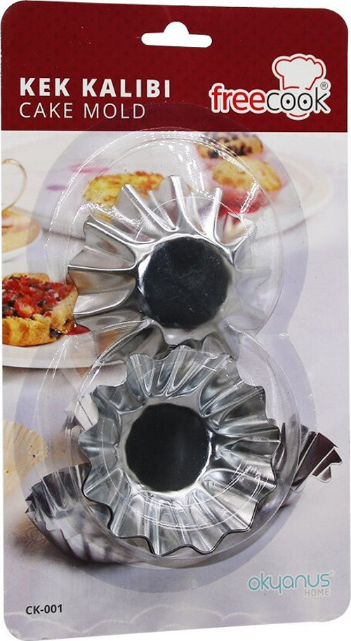 CK-KR-001-002 Orta Boy Metal Kek Kapsülü 6 Adet