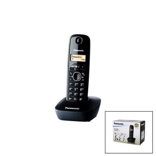 KX-TG1611 Telefon 50 Hafıza 10NO Tekrar Arama Oval Siyah Telsiz Dijital Kablosuz