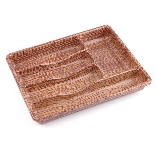 BRNS-10888 Çekmece İçi Kaşıklık 36x29cm 5 Bölmeli Ahşap Renk