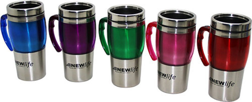 Newlife CLKN-1458 Termos Bardak 450ml Uzun Krom Renkli
