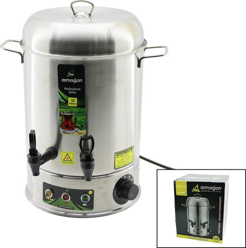 Çay Otomatı Semaver Çay Makinesi 12lt 2000W 9.1A 120 Bardak Elektrikli Çift Musluk