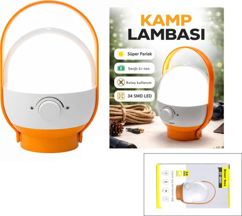 Silver Toss ST-5661 Kamp Lambası ve Fener 4.8W 2400MAH 34 LED USB Şarjlı Ayarlanabilir Işık