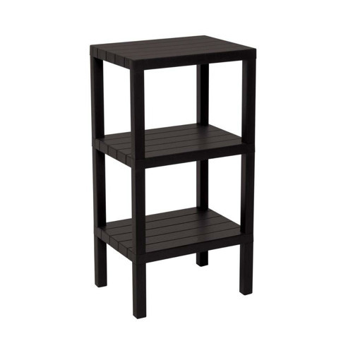 OM-3102-0390-0039 (3 Raflı ve Siyah) Modüler Ünite Plastik Düz