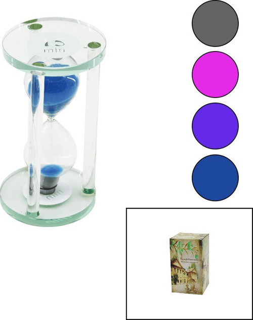 Comptiments YAKUT-9337 FYS-003 Kum Saati Cam Standlı Çap: 5.8cm-YÜKSEKLİK: 9.8cm 5DK Küçük