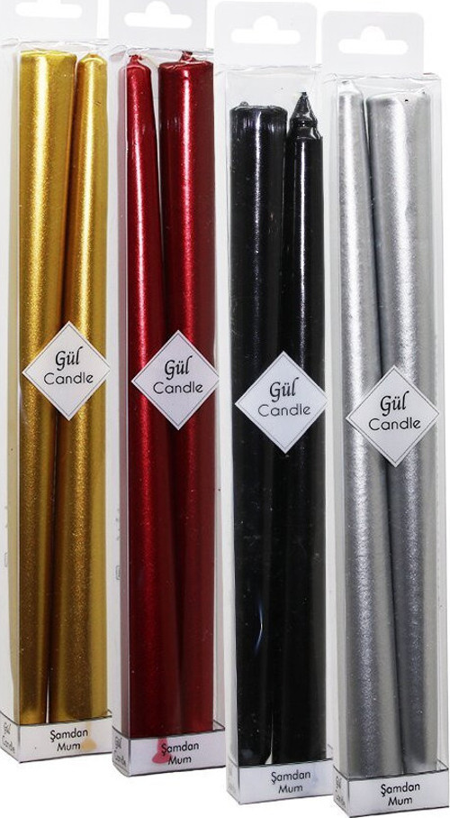 Gül Candle GL-217 Yaldız Şamdan Mum 2 Adet
