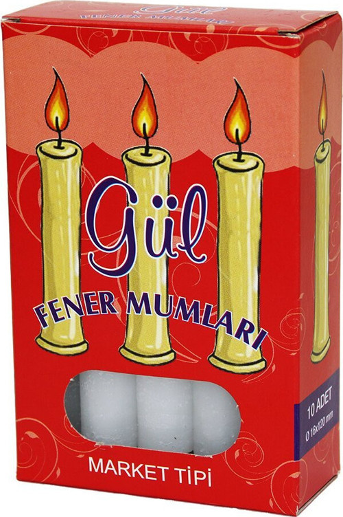 Gül Candle -320 Market Mum 10 Adet