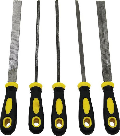 Çelik Eğe Seti Eğe 20cm+PLS.SAP 10cm 30cm 5 Adet Kare Üçgen Yuvarlak Düz Geniş Balık Sırtı