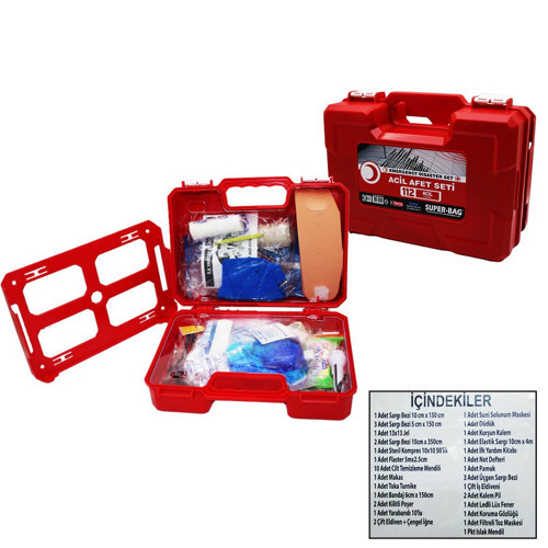 Super-Bag ASR-5013 Büyük Acil Afet ve Deprem Yardım Seti Plastik Çantalı