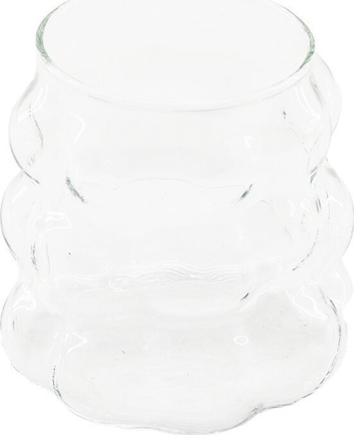DMR-2286 300ml Kahve Sunum Boncuklu Meşrubat Boğumlu Cam Bardak