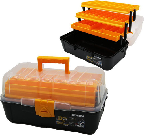 Super-Bag ASR-5038 Balıkçı Takım Çantası 16LIK 3 Raflı
