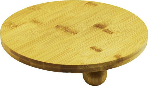 Pablıto PBT-018 Ahşap Bambu Sunum Tahtası ve Mini Sofra Yuvarlak 24.5cm 3 Mini Top Ayaklı
