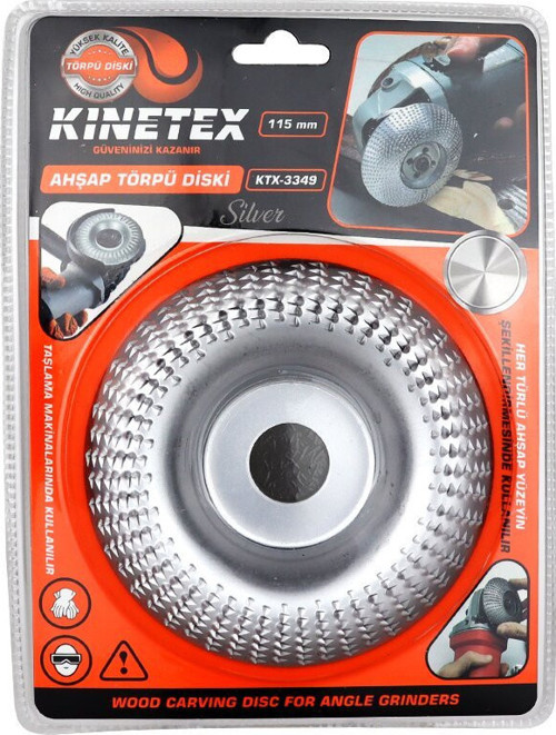 Knitex Kinetex KTX-3349 Ahşap Törpü Eğe Disk Gümüş 115mm