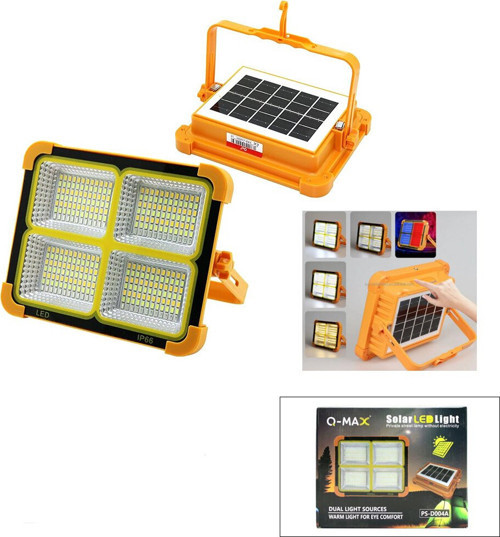 PS-D004A Güneş Enerjili LED Işık 12000MAH IP66 84x4 336LED Kamp Solar Fener Çakarlı Projektör