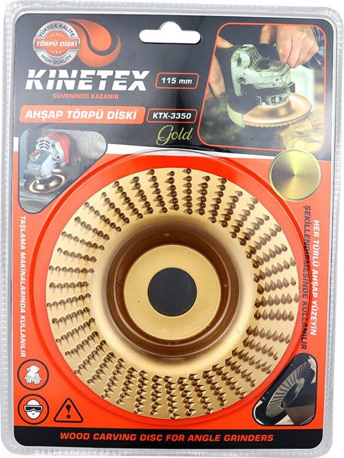 Knitex Kinetex KTX-3350 Ahşap Disk Eğe Törpü Gold 115mm