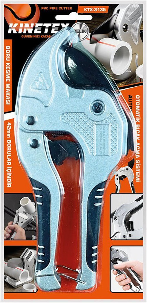 Knitex Kinetex KTX-3135 Kesme Makası 42mm Borular için PVC Boru Otomatik Bıçak Açma Sistemi