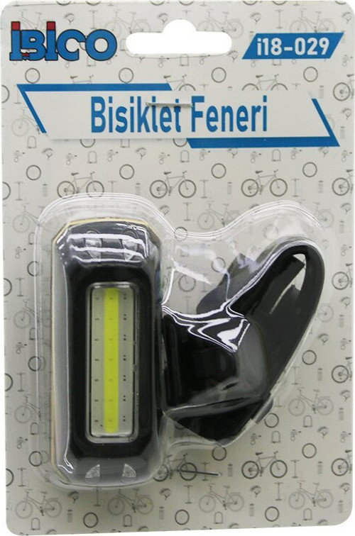 İ18-029 Bisiklet Feneri 4 Fonksiyonlu Renkli 2 Sitil Sinyalli Işık Pilli Beyaz