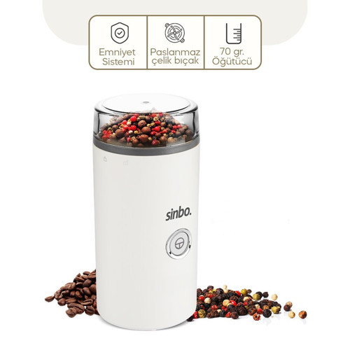 SCM-2980 Kahve ve Baharat Öğütücü Makine 70gr Öğütme AC Motor 180W