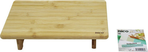 İ22-226 Bambu Ahşap Servis Sunum Panosu Ayaklı 5cm Mini Sofra Model 32.5x21.5cm Dikdörtgen