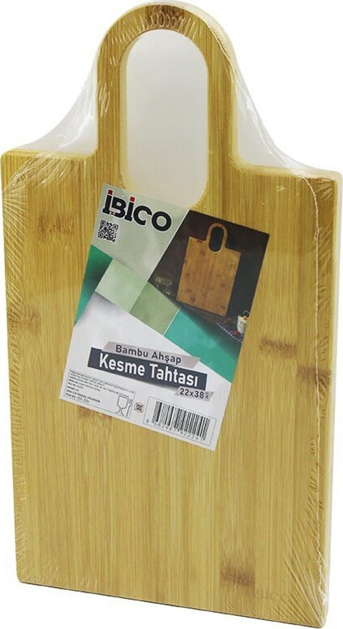 İ22-224 Ahşap Bambu Kesim Panosu ve Kesme Tahtası 20x28cm +KULP:9cm 20x37cm Dikdörtgen