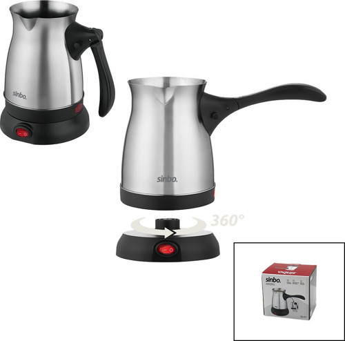 SCM-2991 Elektrikli Cezve 600W 6FİNCAN 500ml 360° Kablosuz Kullanım Çelik Katlanır Kulp