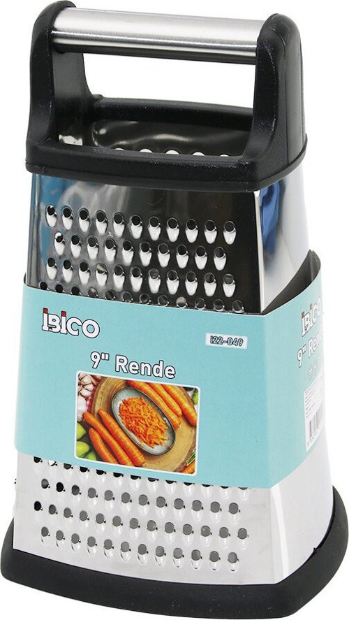 İ22-049 Rende 4GEN 9" Lüks Plastik Metal Saplı Çelik Metal Silikon Kaplama Taban