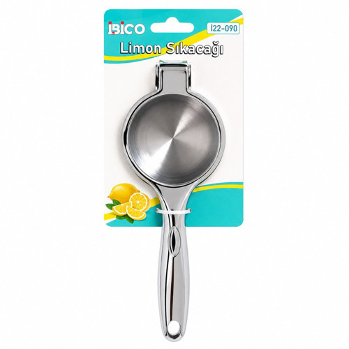 İ22-090 Limon ve Meyve Sıkacak Çap: 7cm Derinlik: 4cm Saplı : 21.5cm Çelik Metal Lüx