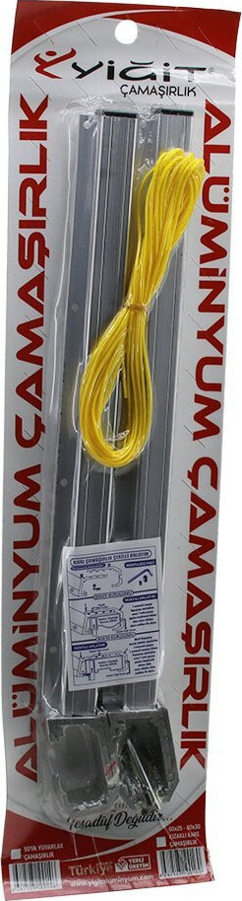 Yiğit Çamaşırlık Kombine Ayarlı Alüminyum Çamaşır Askısı 60x25-80x30 Model Uyumlu Kare