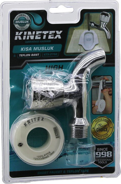 Knitex Kinetex KTX-2752 Kısa Musluk ve Teflon Bant 2 Adet Bandı