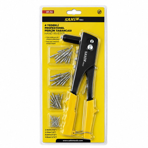 Dmax DMX-4562 Perçin Tabanca Makine 4 Boy Uç 2.4- 3.2 - 4 - 4.8) + Seti