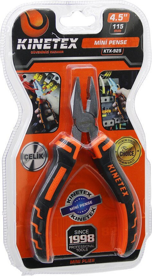 Kinetex KTX-925 Pense 115mm 4.5" Mini Çelik Yaylı Vakumlu