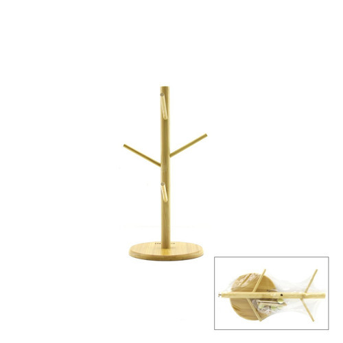 İ22-318-319 Bardak ve Fincan Asacak 35cm Kare Bambu Ahşap Mix Altlık Yuvarlak