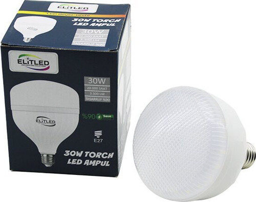 EL-02 12/30 Torch LED Bulb Ampul 30W 6400K 3300 Lümen 20.000 Saat Ömür E27 Beyaz