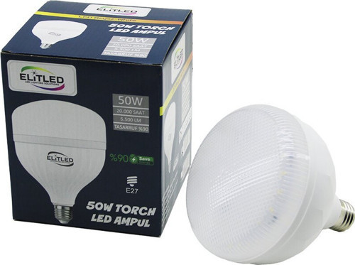 EL-02 12/50 Torch LED Bulb Ampul 50W 6400K 5500 Lümen 20.000 Saat Ömür E27 Beyaz