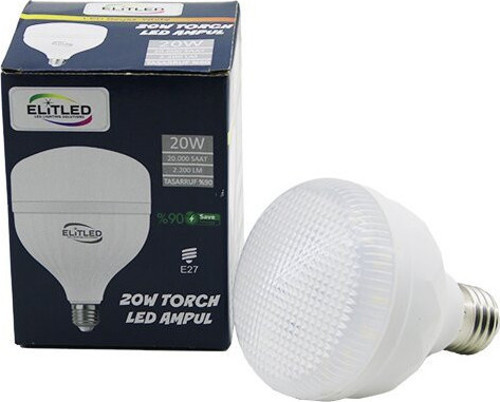 EL-08-Y2 Torch LED Bulb Ampul 20W 6400K 2200 Lümen 20.000 Saat Ömür E27 Beyaz
