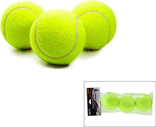 İ19-003 Tenis Kort Topu 3 Adet Poşetli Kartela Ambalaj