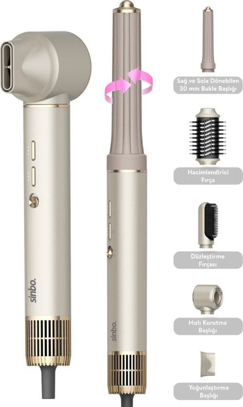 SHD-1729 Air Brush Saç Kurutma ve Şekil Makinesi 1300W 3-KDM.HIZ Rose Gold ℃