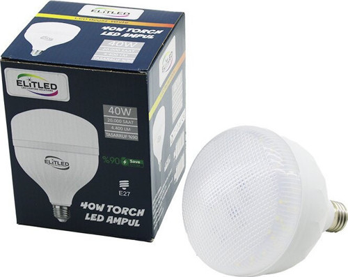 EL-02 12/24 Torch LED Bulb Ampul 40W 6400K 4400 Lümen 20.000 Saat Ömür E27 Beyaz