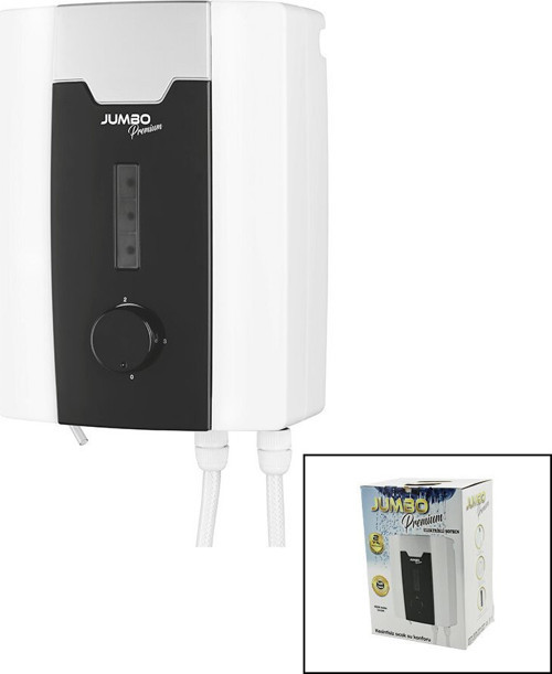 Premium Su Isıtıcı Elektrikli Şofben 8000W 3 Kademeli 7 Emniyet Termostat Beyaz Duş Başlık