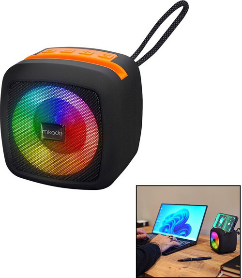 MD-29BT Kablosuz Hoparlör ve Speaker Taşınabilir 1200MAH Pil ve 5W 10 mt Menzil Siyah Işıklı