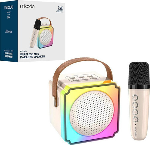 Artemis MD-61BT Karaoke Wireless Hoparlör ve Speaker 5W Işıklı Tf Card Mikrofonlu USB Şarjlı